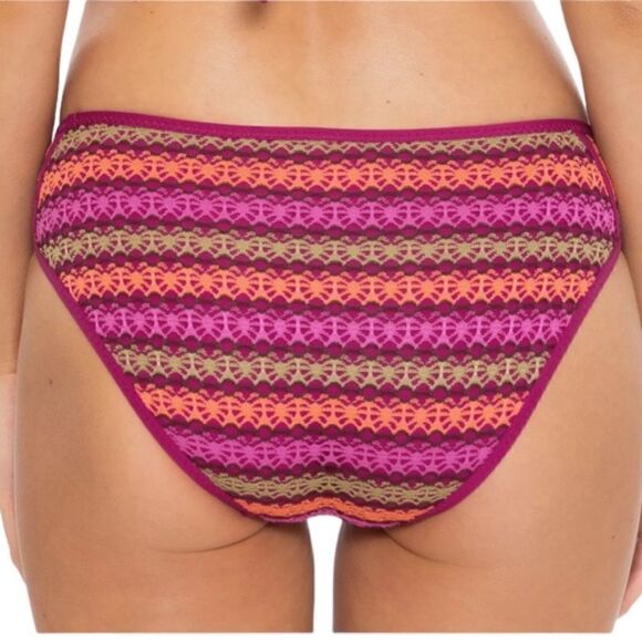 New! BECCA HIPSTER POMEGRANATE BIKINI BOTTOM - Picture 2 of 2